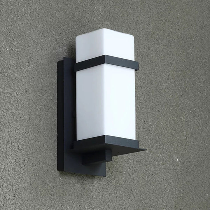 Modern Chinese Square Outdoor Waterproof 1-Light Wall Sconce Lamp | Bowlift