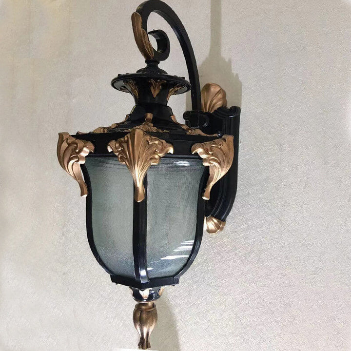 European Retro Lantern Glass Outdoor Waterproof 1-Light Wall Sconce Lamp | Bowlift