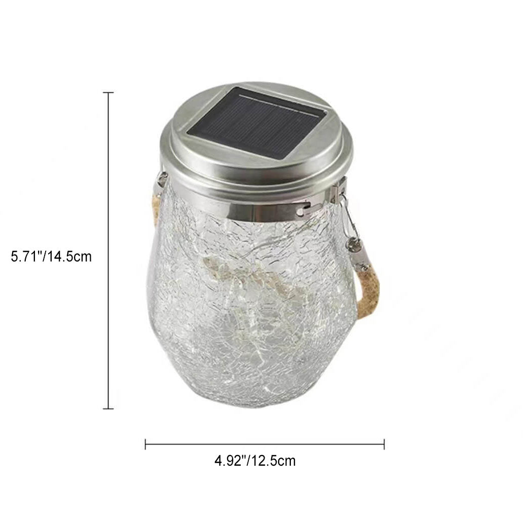 Contemporary Creative Crackle Glass Bottle Star Decor LED Solar String Light For Outdoor Patio | Bowlift