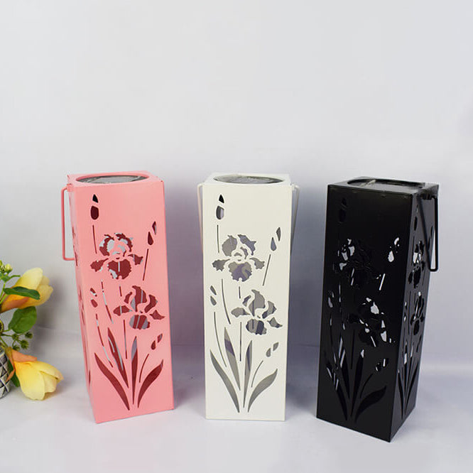 BowLift | Solar Butterfly Rose Pattern Hollow Column LED Outdoor Waterproof Decorative Lamp