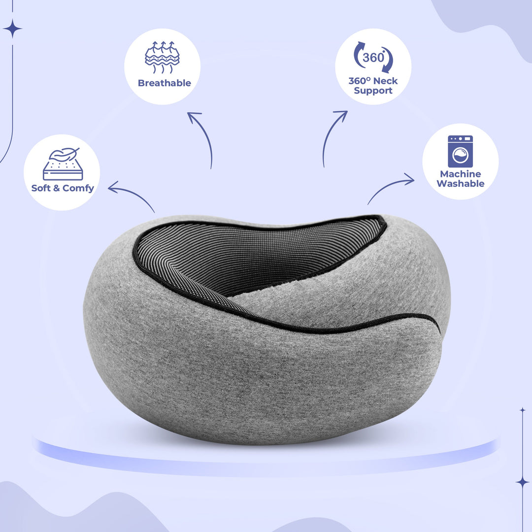 Compact Travel Neck Pillow – Lightweight Neck Support for Long Trips Bowlift