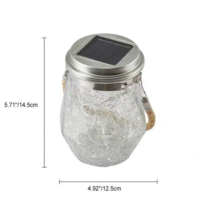 BowLift | Contemporary Creative Crackle Glass Bottle Star Decor LED Solar String Light For Outdoor Patio