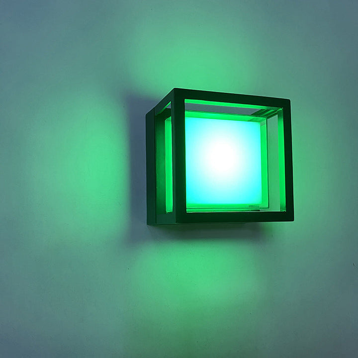 Modern Minimalist Waterproof Square Aluminum Acrylic LED Outdoor Wall Sconce Lamp For Garden | Bowlift