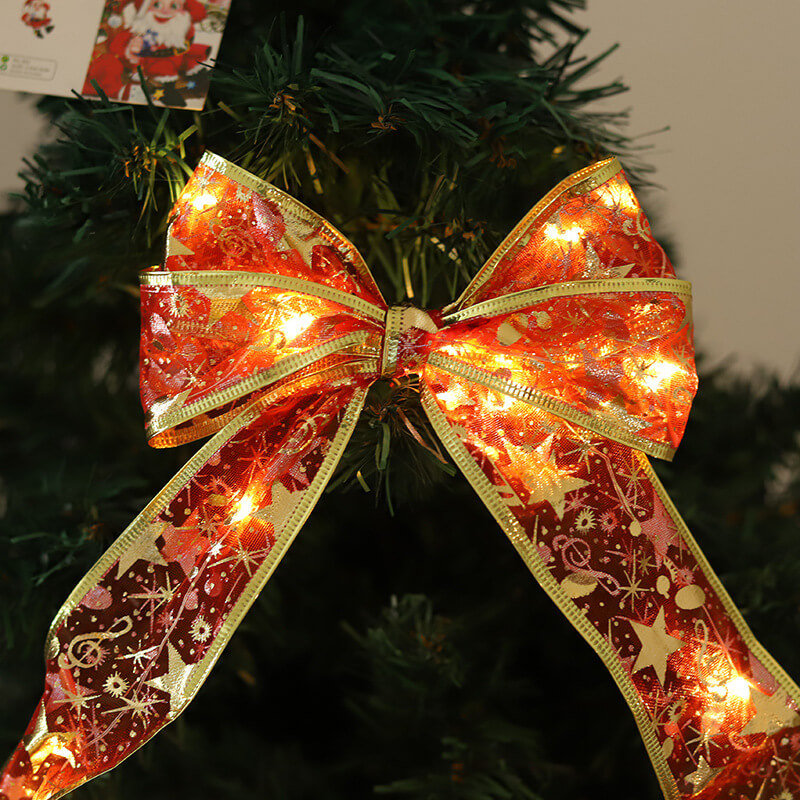 BowLift | Christmas LED Copper Wire Lights Ribbon Lights Bow Tie Ribbon Lights String Props Decorative Lights