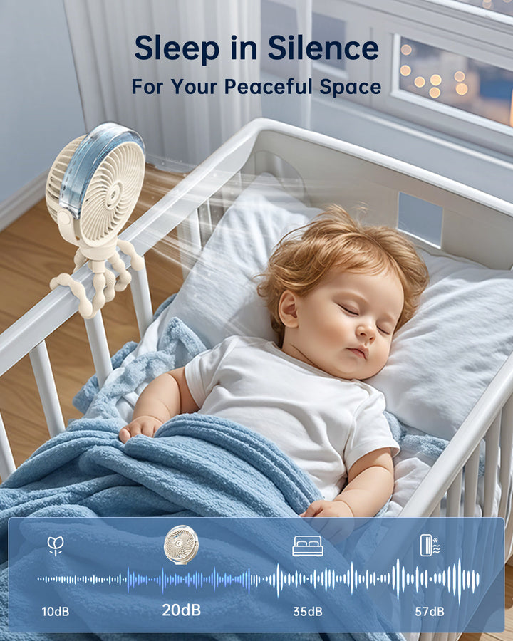 Misting Stroller Fan – Portable Baby Fan with Spray | Bowlift