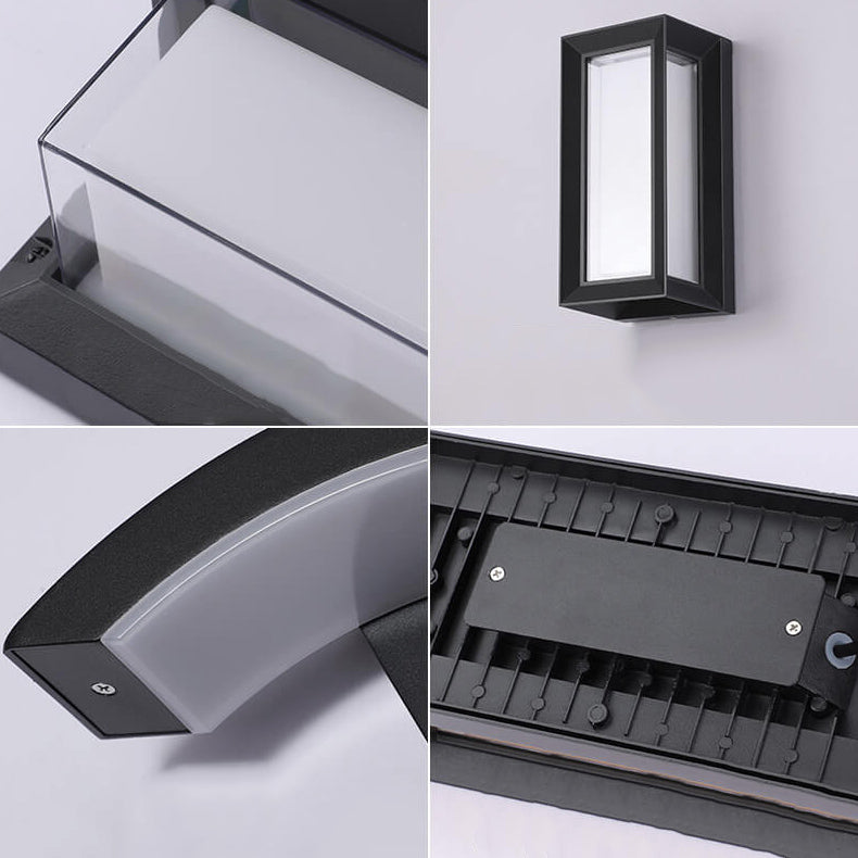 Modern Creative Geometry Aluminum Outdoor Waterproof LED Wall Sconce Lamp | Bowlift