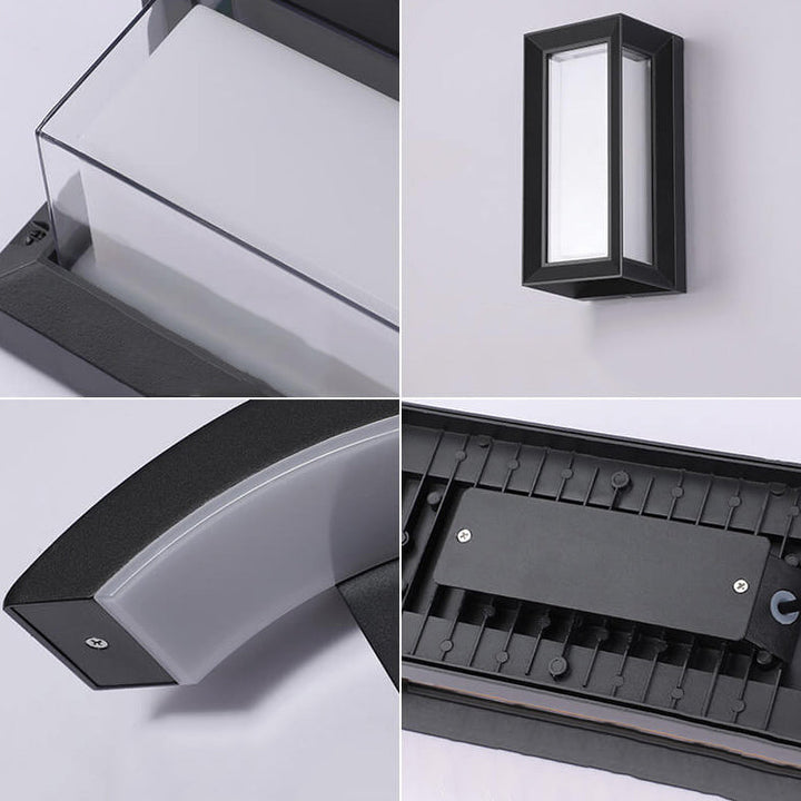Modern Creative Geometry Aluminum Outdoor Waterproof LED Wall Sconce Lamp | Bowlift