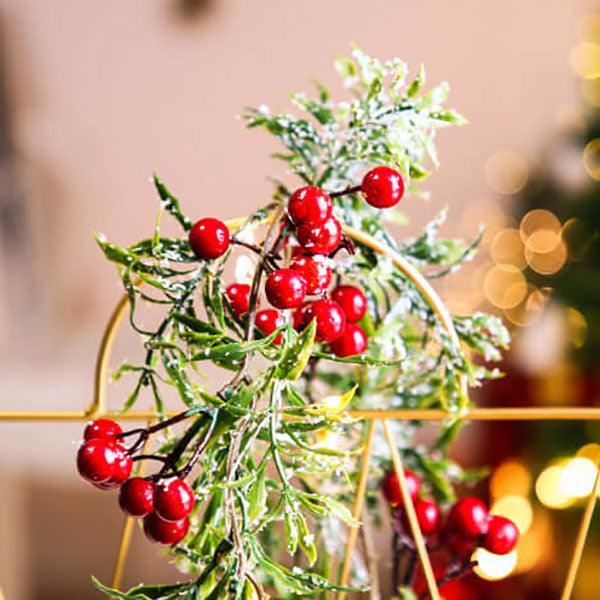 BowLift | Christmas Red Fruit Pine Needle LED Copper Wire Decorative Battery String Lights