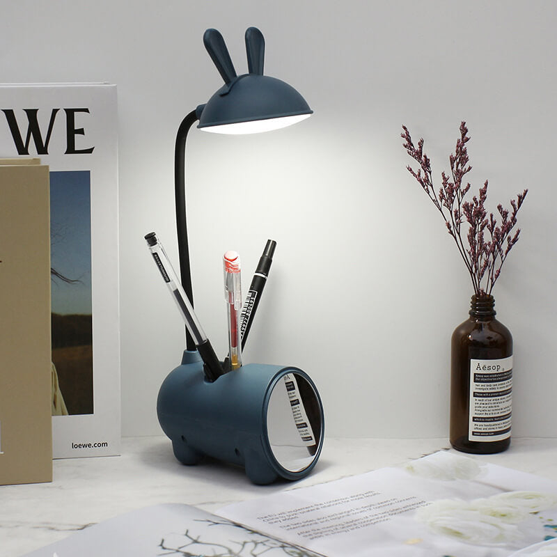 BowLift | LED Desk Lamp Rabbit | USB & Touch | With Pen Holder | Pink, Green, Blue