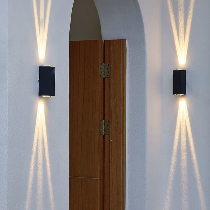 BowLift | LED Waterproof Outdoor Wall Sconce | Modern Rectangular Design. Energy-Efficient 600-1000 Lumens for Patios & Gardens