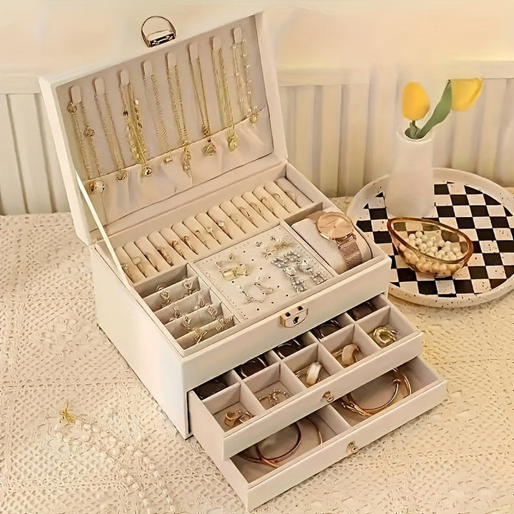 BowLift | Jewelry Box Leather Organizer with Drawers