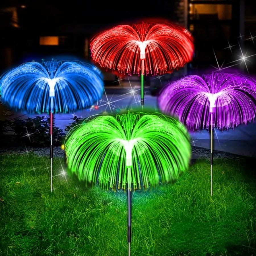 BowLift | Solar Garden Lights | Jellyfish Design with Color-Changing & Warm White Modes | 75cm