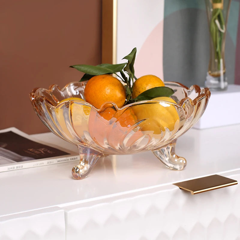 BowLift | Nordic Vintage Amber Crystal Glass Tray