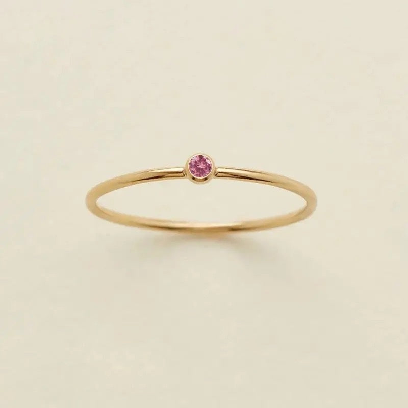 BowLift | Dainty Birthstone Ring
