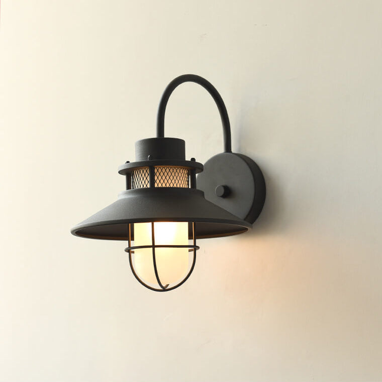 Outdoor Waterproof Iron Body 1-Light Outdoor Wall Sconce Lamp | Bowlift