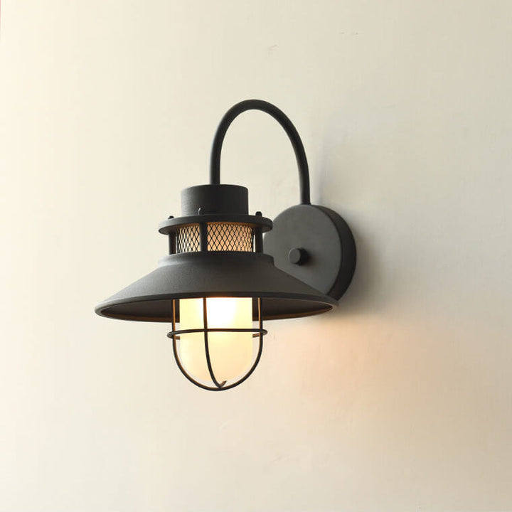 Outdoor Waterproof Iron Body 1-Light Outdoor Wall Sconce Lamp | Bowlift