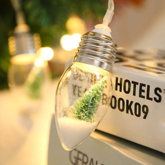 BowLift | LED Wishing Bottle Bulb Christmas Tree Snow Battery Box Decorative String Light