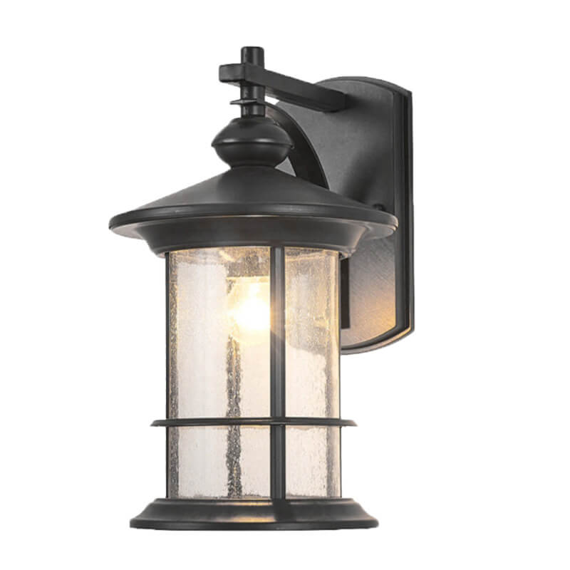 Industrial Vintage Bubble Glass Column 1-Light Outdoor Waterproof Wall Sconce Lamp | Bowlift