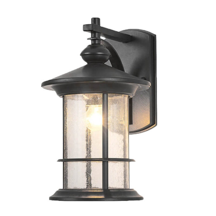 Industrial Vintage Bubble Glass Column 1-Light Outdoor Waterproof Wall Sconce Lamp | Bowlift