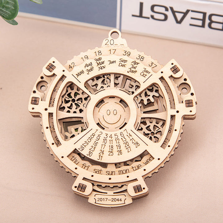 Wooden Gechanical Gear Perpetual Calendar Model Kits | Bowlift
