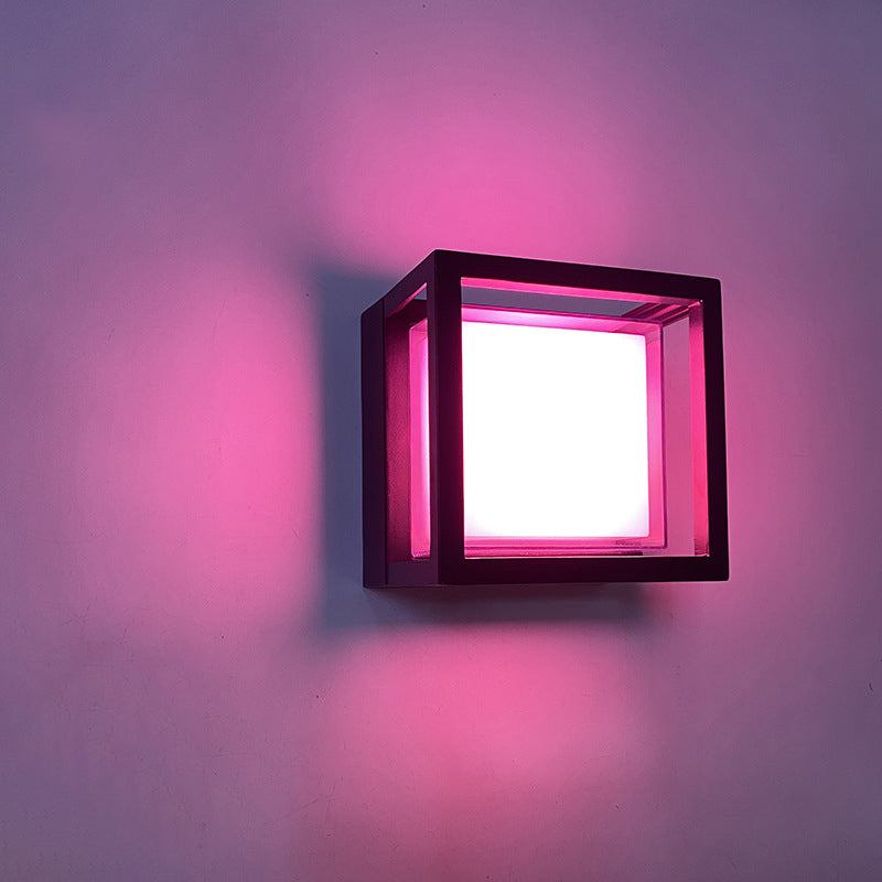 Modern Minimalist Waterproof Square Aluminum Acrylic LED Outdoor Wall Sconce Lamp For Garden | Bowlift