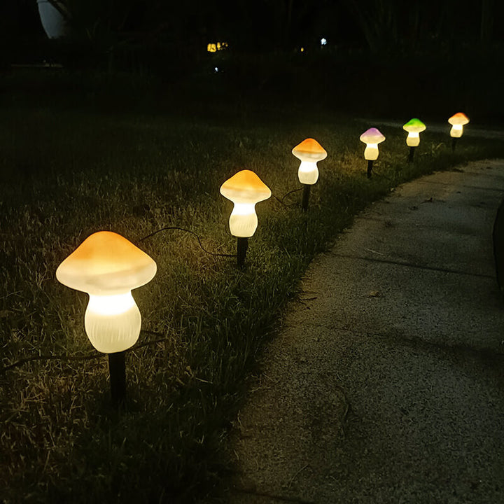 Solar Outdoor Mushroom Shape LED Garden Lawn Ground Insert Landscape Light | Bowlift