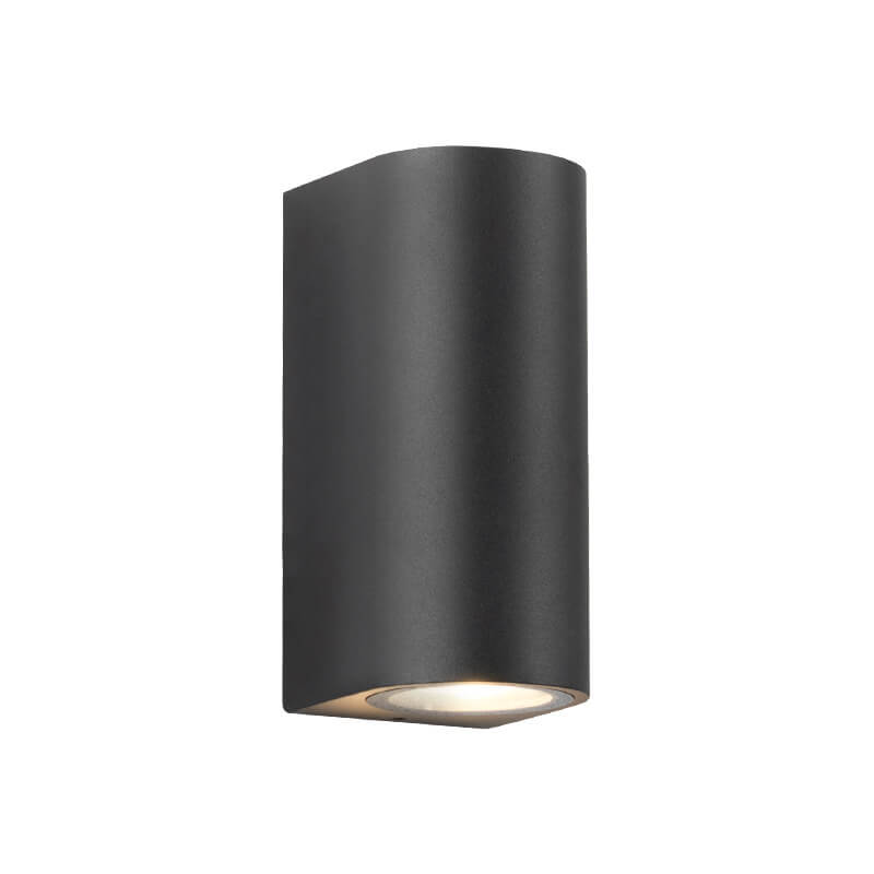 Modern Simple Outdoor Waterproof Aluminum Glass Cylinder 2-Light Wall Sconce Lamp | Bowlift