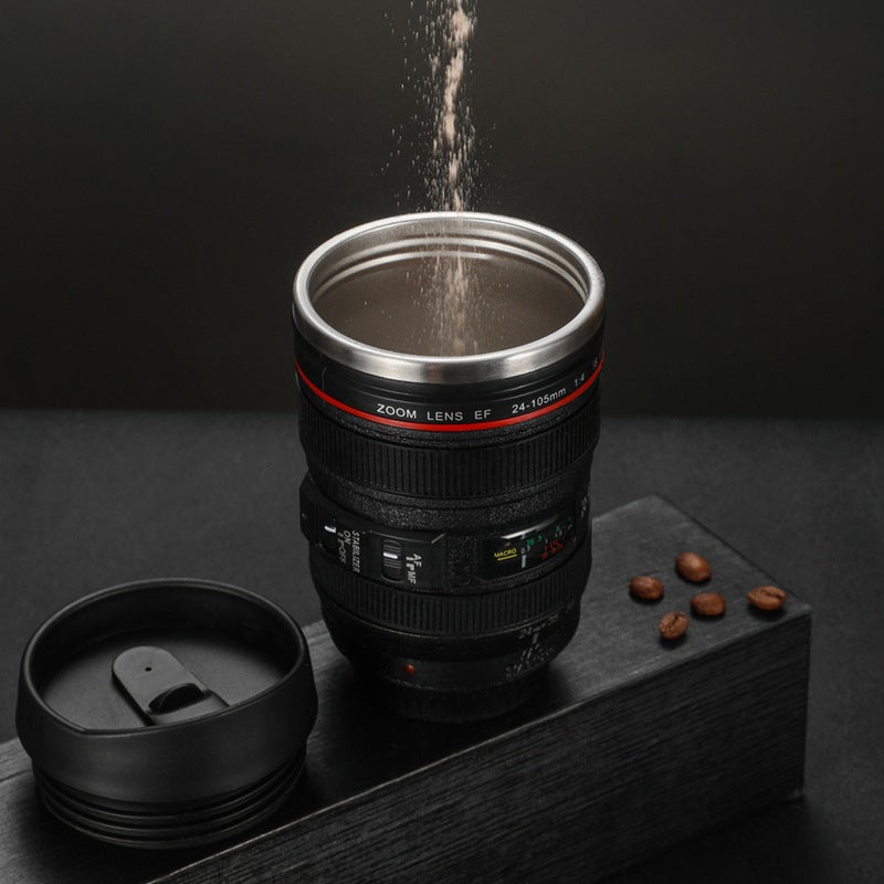 BowLift | Camera Lens Inspired Insulated Cup Coffee Mug