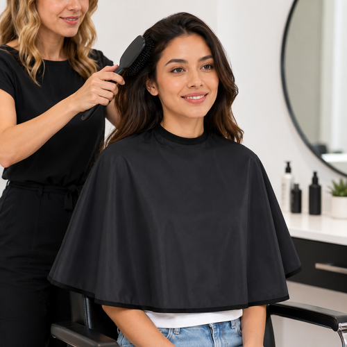 Cropped Salon Hairstyle Cape Protective Styling Bowlift