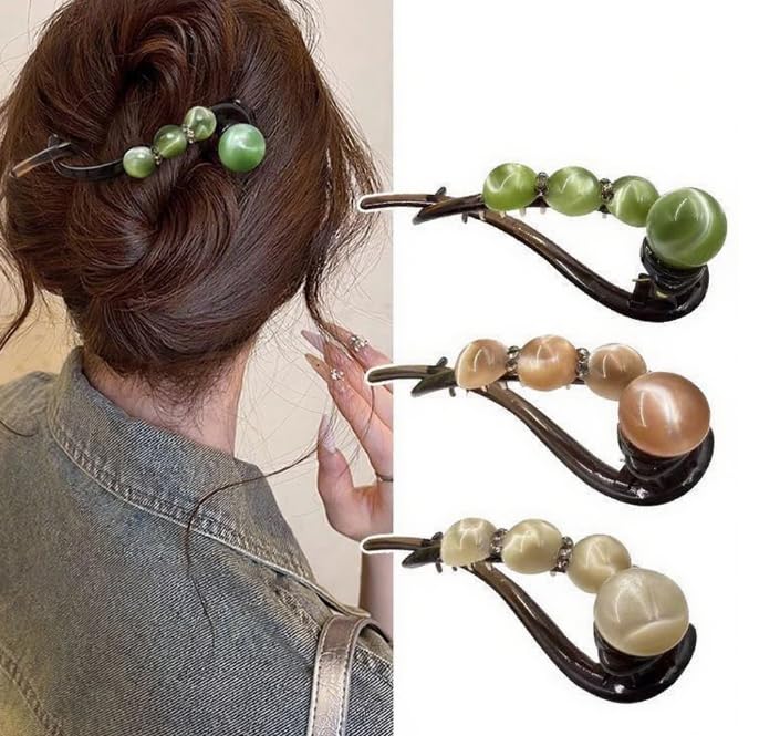 BowLift | Elegant Rose Pearl Twist Hair Clip
