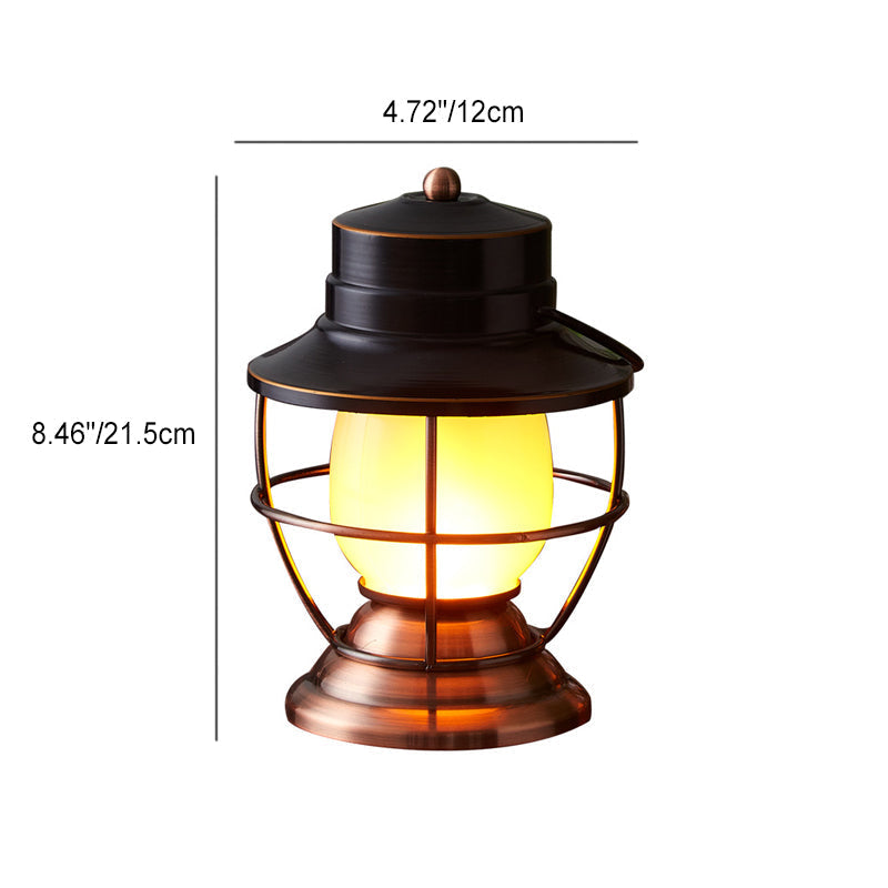Traditional Farmhouse Waterproof Rechargeable Iron Acrylic Cylinder LED Table Lamp For Entertainment Room | Bowlift