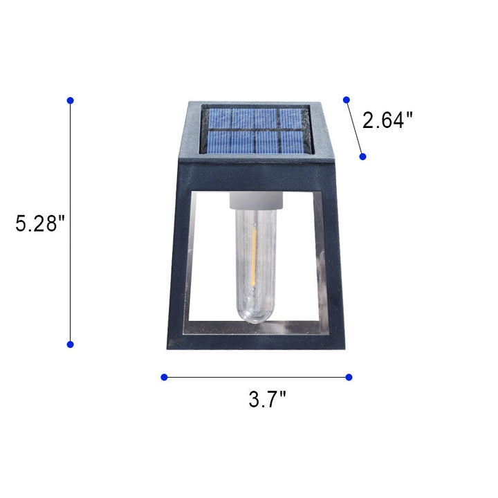 Modern Square Plastic Solar LED Outdoor Waterproof Garden Landscape Wall Sconce Lamp | Bowlift