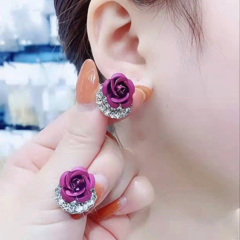 BowLift | Blue Rose Stud Earrings