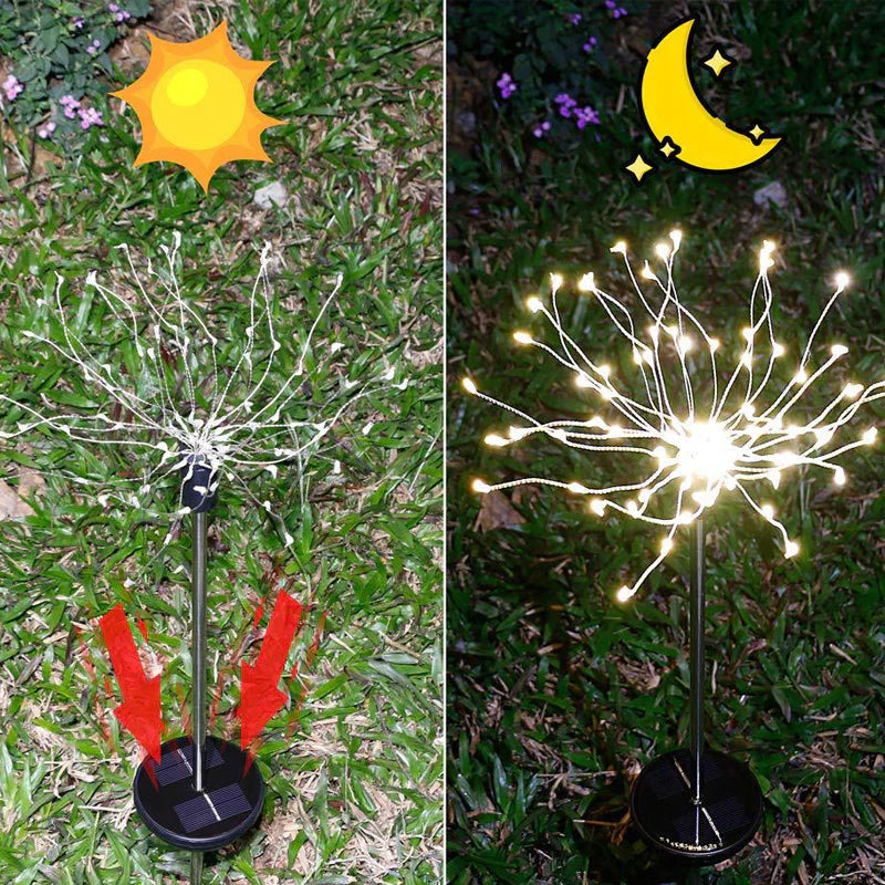 Waterproof Solar Garden Firework Lamp | Bowlift