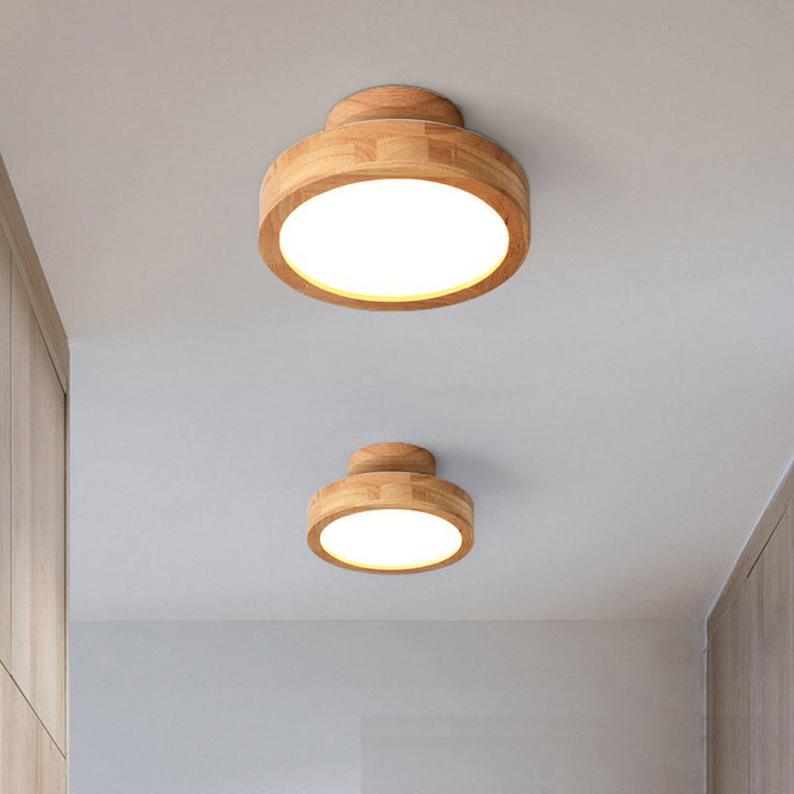BowLift | Ceiling Light Wooden LED Flush Mount Fixture