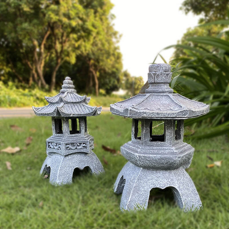 Retro Decorative Solar Tower Resin LED Outdoor Landscape Lighting | Bowlift