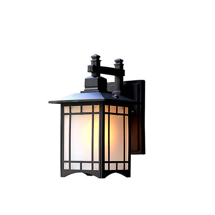 Modern Waterproof Solar Aluminum Chinese Pavilion Shape 1-Light Wall Sconce Lamp | Bowlift