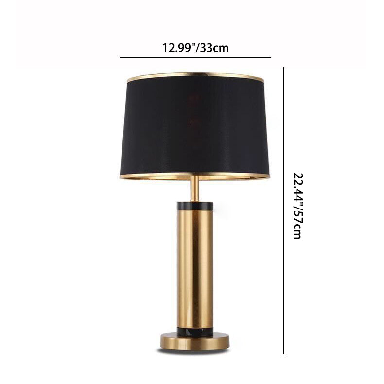 BowLift | Modern Transitional Cylinder Iron Fabric 1-Light Table Lamp for the Living Room