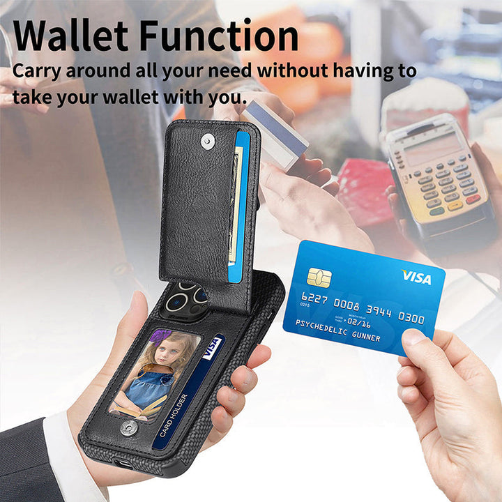 BowLift | Magnetic Zipper Wallet Cover With Credit Card Holder for iPhone