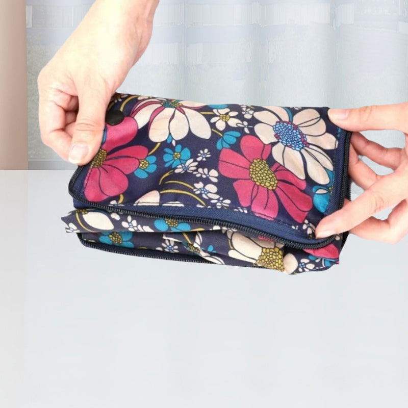 Foldable Printed Nylon Backpack with Drawstring | Bowlift