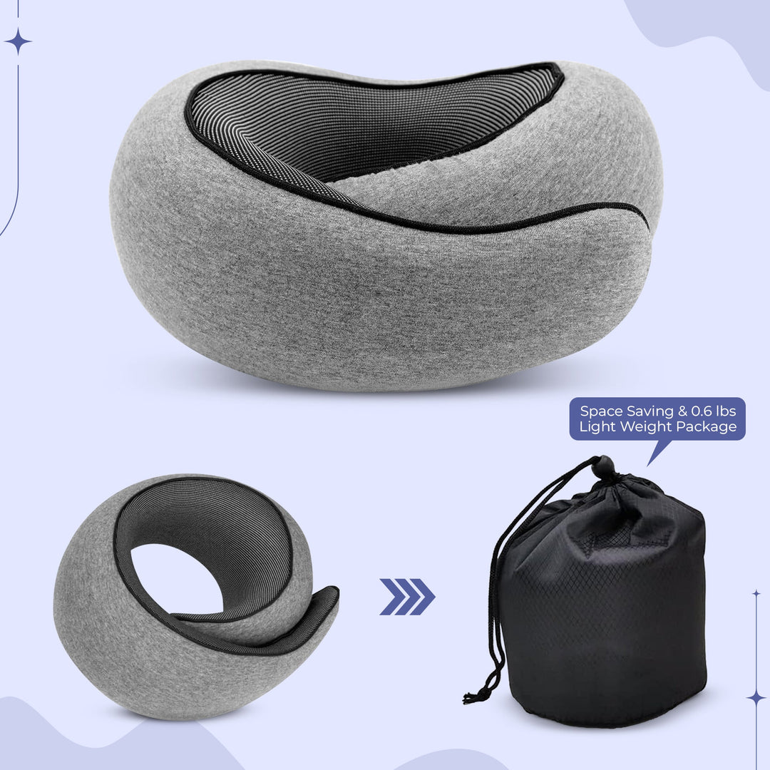Compact Travel Neck Pillow – Lightweight Neck Support for Long Trips Bowlift