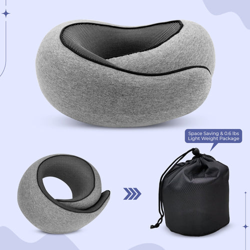 Compact Travel Neck Pillow – Lightweight Neck Support for Long Trips Bowlift