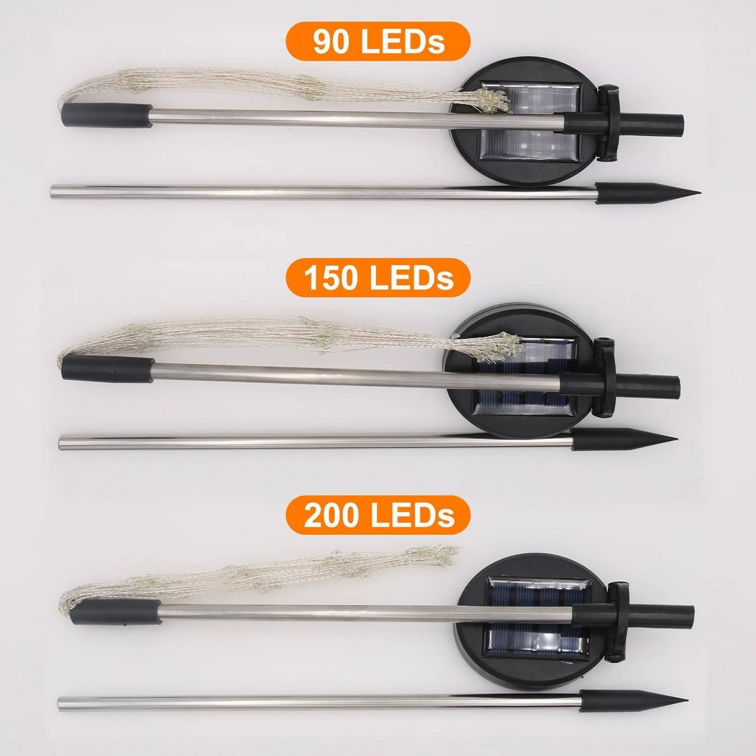 4 Pieces Solar Firework Garden Lights - Weatherproof LED Decorative Lighting, Solar Power for Garden and Patio | Bowlift
