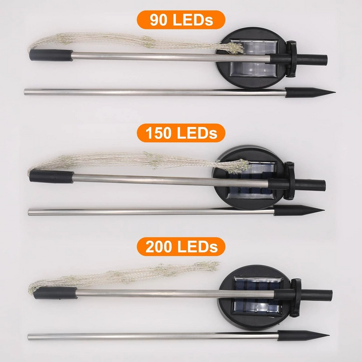 4 Pieces Solar Firework Garden Lights - Weatherproof LED Decorative Lighting, Solar Power for Garden and Patio | Bowlift