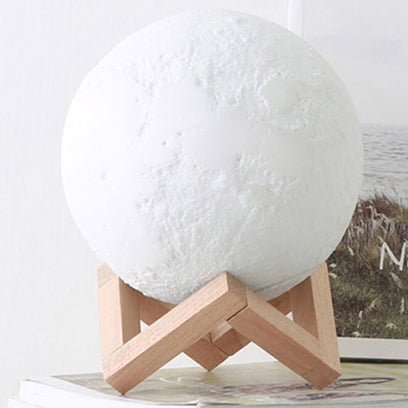 BowLift | Creative Mini Rechargeable 3D Printed Moon 1-Light LED Table Lamp
