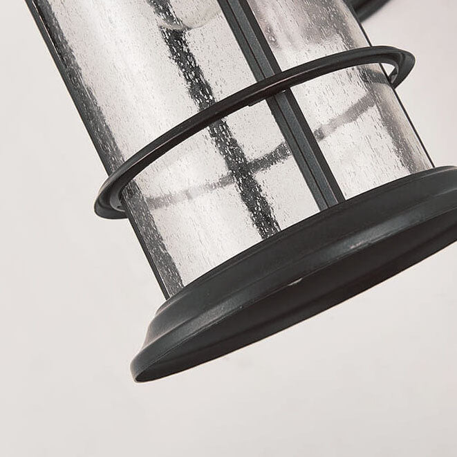 Industrial Vintage Bubble Glass Column 1-Light Outdoor Waterproof Wall Sconce Lamp | Bowlift