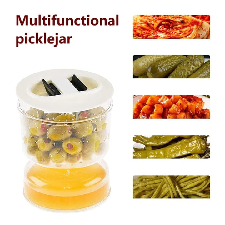 BowLift | Pickle and Olives Jar Container with Strainer