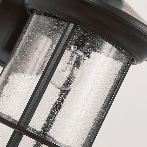 Industrial Vintage Bubble Glass Column 1-Light Outdoor Waterproof Wall Sconce Lamp | Bowlift