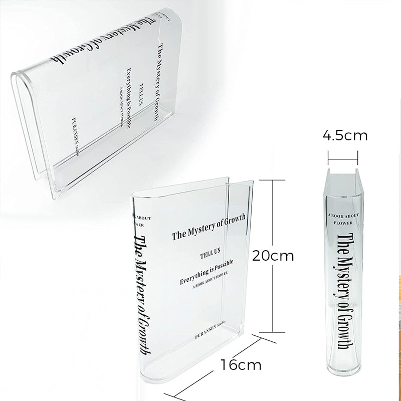 Book Shape Acrylic Vase | Bowlift