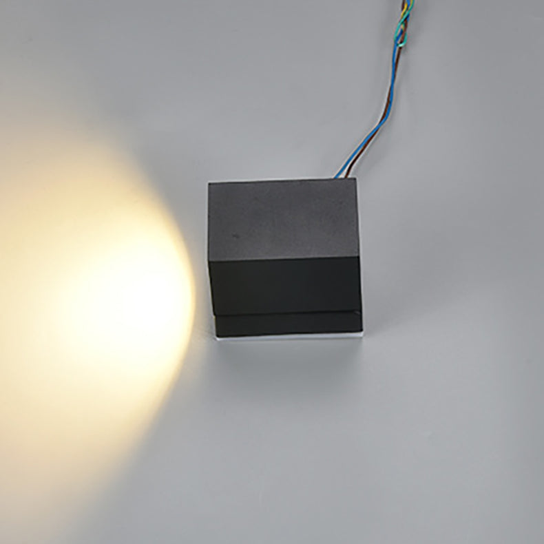Modern Simplicity Waterproof Adjustable Angle Square Aluminum LED Wall Sconce Lamp For Outdoor Patio | Bowlift